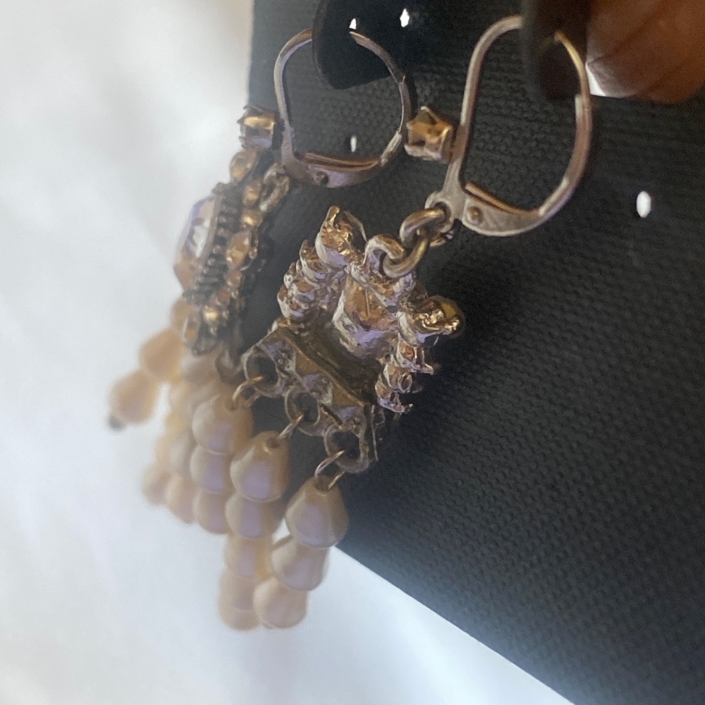 Dangled Rhinestone earrings - Picture 2 of 3